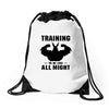 Training to be Like All Might Drawstring Bags