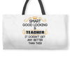 smart good looking teacher profession Weekender Totes