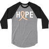 Hope Uterine Cancer Awareness 3/4 Sleeve Shirt