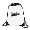 sunday funday Drawstring Bags