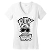 hip hop face Women's V-Neck T-Shirt