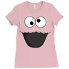 Cookie Monster Face Ladies Fitted T-Shirt