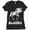 Alaska Deer Rudolph Ladies Fitted T-Shirt