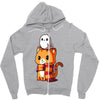 brave kitty Zipper Hoodie