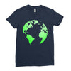 Earth Themed Funny Ladies Fitted T-Shirt