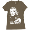 uma thurman Ladies Fitted T-Shirt