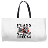 plays with trucks family matching Weekender Totes