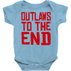 outlaws to the end 2 Baby Bodysuit