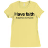 have faith in science and reason t shirt medium funny atheism religion Ladies Fitted T-Shirt