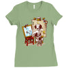 triple beagle portrait Ladies Fitted T-Shirt