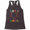 let's fall in love Racerback Tank