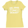 eat sleep boost Ladies Fitted T-Shirt