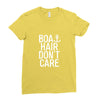 boat hair don't care Ladies Fitted T-Shirt