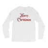 merry christmas red glitter Long Sleeve Shirts