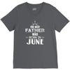 The Best Father Was Born In June V-Neck Tee