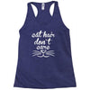 cat hair don't care cute crazy cat Racerback Tank