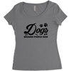 Dogs Because People Suck Women's Triblend Scoop T-shirt