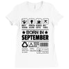 Born In September Ladies Fitted T-Shirt