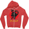 love ninja monkey banana Zipper Hoodie