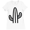 minimalistic cactus Ladies Fitted T-Shirt