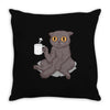 catffeinated Throw Pillow