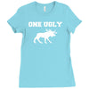 ugly moose funny animal present tee new Ladies Fitted T-Shirt