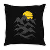 mountain ink Throw Pillow
