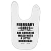 February Girls Are Sunshine Mixed With A Little Hurricane Baby Bibs