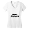 big man little man Women's V-Neck T-Shirt