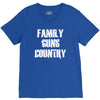 family, guns, country V-Neck Tee