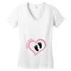 Custom baby girl name maternity design Women's V-Neck T-Shirt