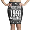 vintage made in 1991 perfectly aged a living legend Pencil Skirts