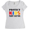 protect kids not guns Women's Triblend Scoop T-shirt