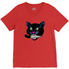 balck cat V-Neck Tee