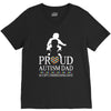 Proud Autism Dad - Autism Awareness Day V-Neck Tee