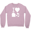 i love house music dj baseball Crewneck Sweatshirt