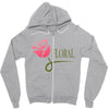 floral Zipper Hoodie