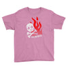 skull &amp; flames Youth Tee