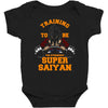 training to be the strongest super saiyan Baby Bodysuit