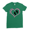 Baby Girl with Heart Any Name Customized Ladies Fitted T-Shirt