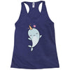 cute kawaii narwhals are cute Racerback Tank