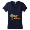 books are murder Women's V-Neck T-Shirt