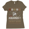 santa aquarius christmas ugly t shirts Ladies Fitted T-Shirt