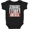 straight outta america Baby Bodysuit