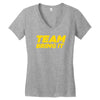 team bring it boots to asses the rock Women's V-Neck T-Shirt