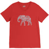 elephant filled pattern cool V-Neck Tee
