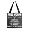 Aries Woman Tote Bags