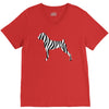 zebra pattern V-Neck Tee