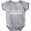 piano skyline Baby Onesie