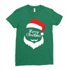 santa claus merry christmas Ladies Fitted T-Shirt